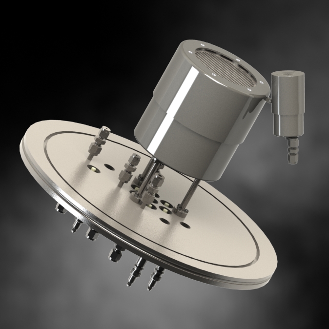 Design of ECR source for Ø90mm beam, mounted on a Ø320mm flange